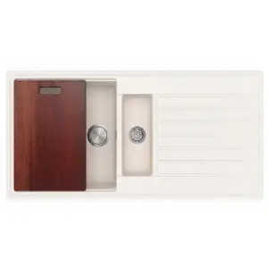 Kameo white 1.5 bowl sink mvi