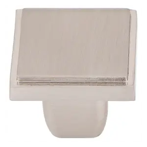 Modern Square Brushed Nickel Knob